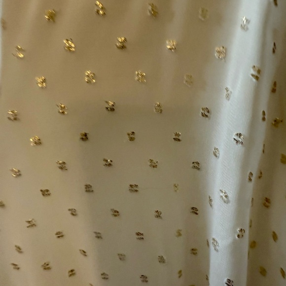 Lane Bryant Cream and Gold Textured Blouse - Picture 3 of 3